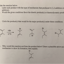 Kinetic thermodynamic draw major br homeworklib hbr reaction labeled boxes below