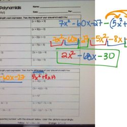 Multiplying polynomials coloring activity answer key